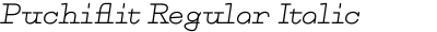 Puchiflit Regular Italic